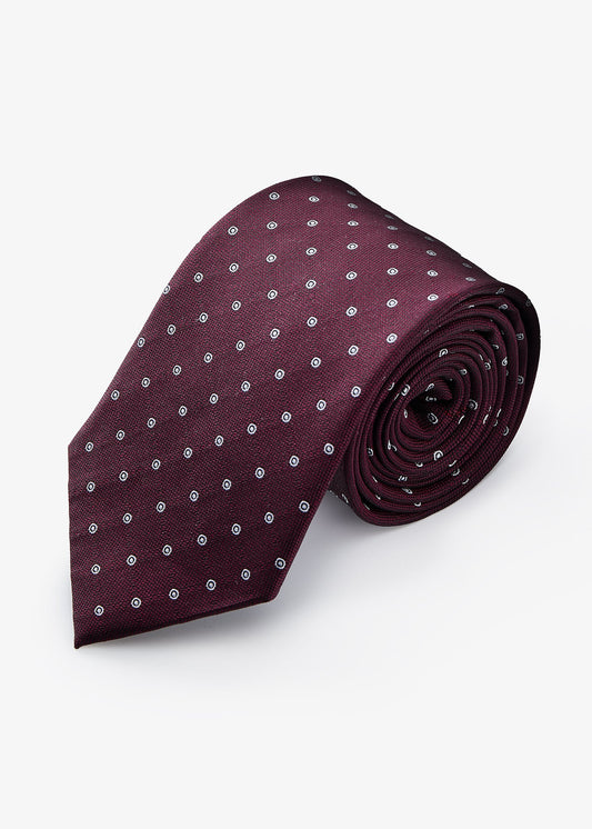 Corbata Burdeos Circulos