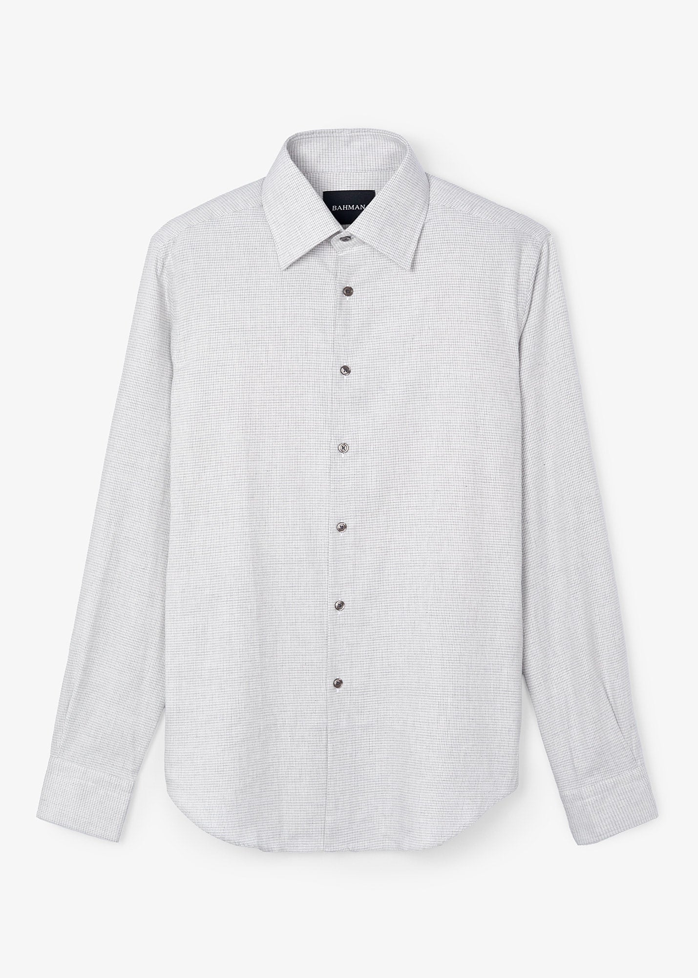 Camisa Franela Pata de Gallo Gris